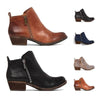 Women New Leather Suede Booties Ankle Vintage Boots - crmores.com
