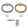 Zirconia Lock Buckle Dogs Chain Necklace - crmores.com