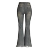 Denim High-waist Ripped Trousers - crmores.com