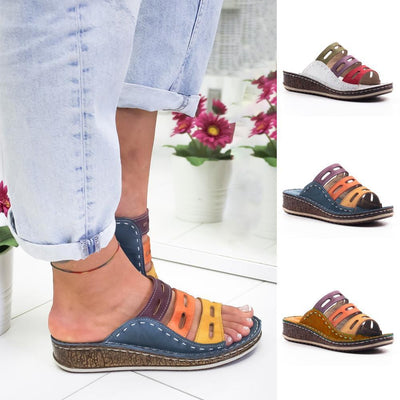 Modern Multi-color Stitching Slippers - crmores.com