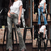 Denim High-waist Ripped Trousers - crmores.com