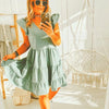 V-neck Ruffled Dress - crmores.com