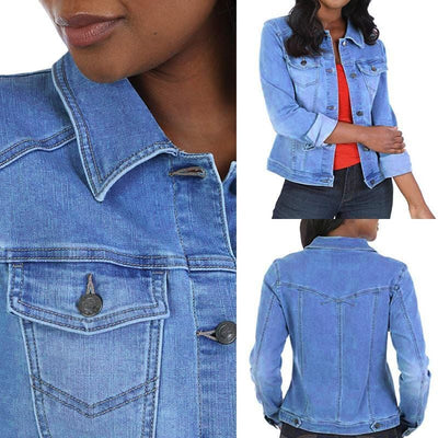 Women's Stretch Denim Jacket - crmores.com