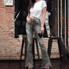 Denim High-waist Ripped Trousers - crmores.com