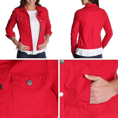 Women's Stretch Denim Jacket - crmores.com