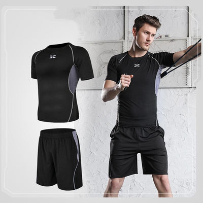 Men tight-fitting short-sleeved sportswear - crmores.com