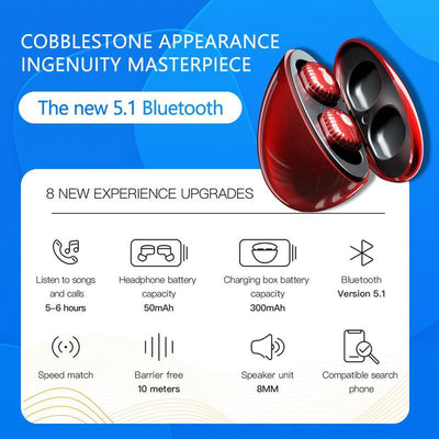 5.1TWS Wireless Bluetooth Earphones - crmores.com