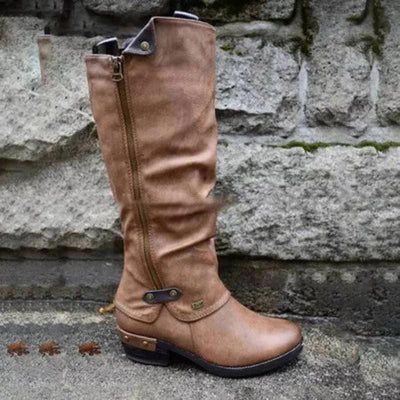 Womens Western Cowboy Knee Boots Punk Boots - crmores.com