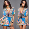 Summer V-Neck Printed Dress - crmores.com