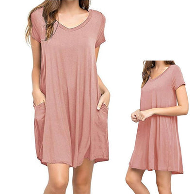 Two-Pocket Tunic Dresses - crmores.com