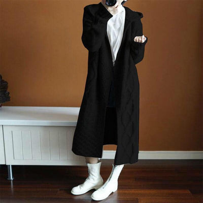 Women's Long Sweater Coat - crmores.com