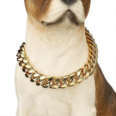 Zirconia Lock Buckle Dogs Chain Necklace - crmores.com