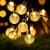 Solar-Powered Crystal Ball String Lights - crmores.com