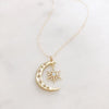 Crescent Moon & Sun Necklace - crmores.com