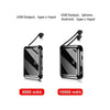 Mini Power Bank Portable Charger 10000mAh High Capacity with LCD mirror Display  - crmores.com