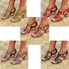 Plain Chunky High Heeled Peep Toe Date Travel Sandals - crmores.com