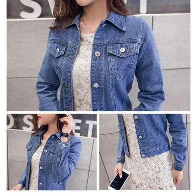 Women's Stretch Denim Jacket - crmores.com