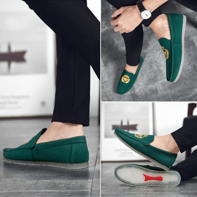 Men's Embroidered Loafers - crmores.com
