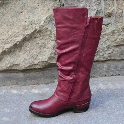 Womens Western Cowboy Knee Boots Punk Boots - crmores.com