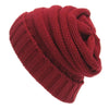 Women Knitted Slouchy Beanie Hat with Velvet - crmores.com