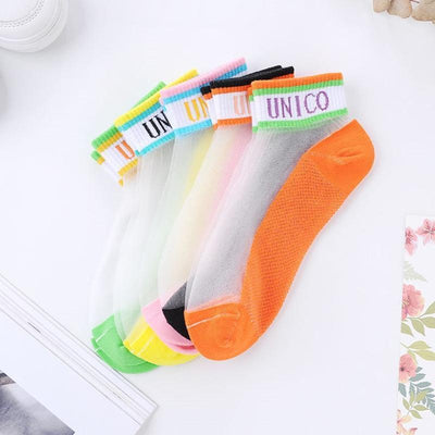 Women Transparent Mesh Socks - crmores.com