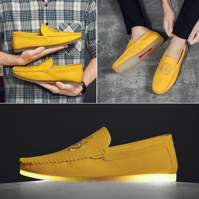 Men's Embroidered Loafers - crmores.com