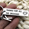 Naughty & Funny Keychain/Charm Couple Key Ring with letter pendant